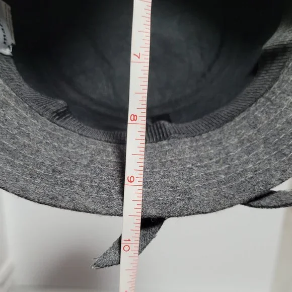 Marie Claire Boutique Wool Blend Bucket Hat Gray Bow Detail Retro Style Womens - Picture 5 of 6